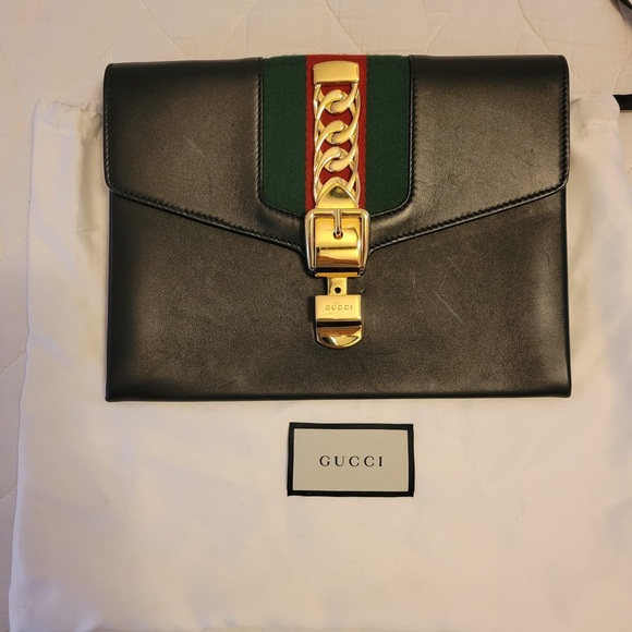 Gucci Sylvie web leather - Picture 1 of 10
